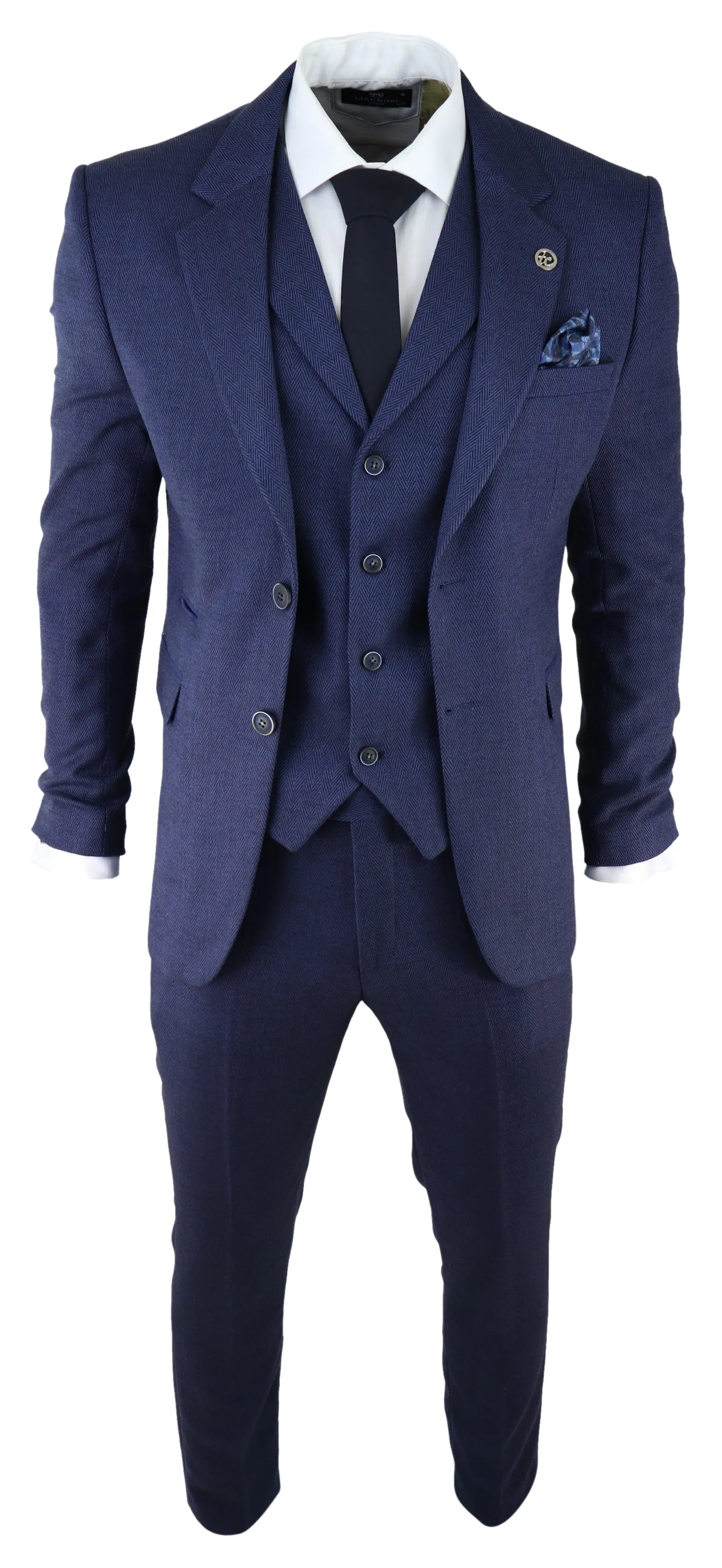 AK-04 Herringbone Tweed 3 Piece Suit