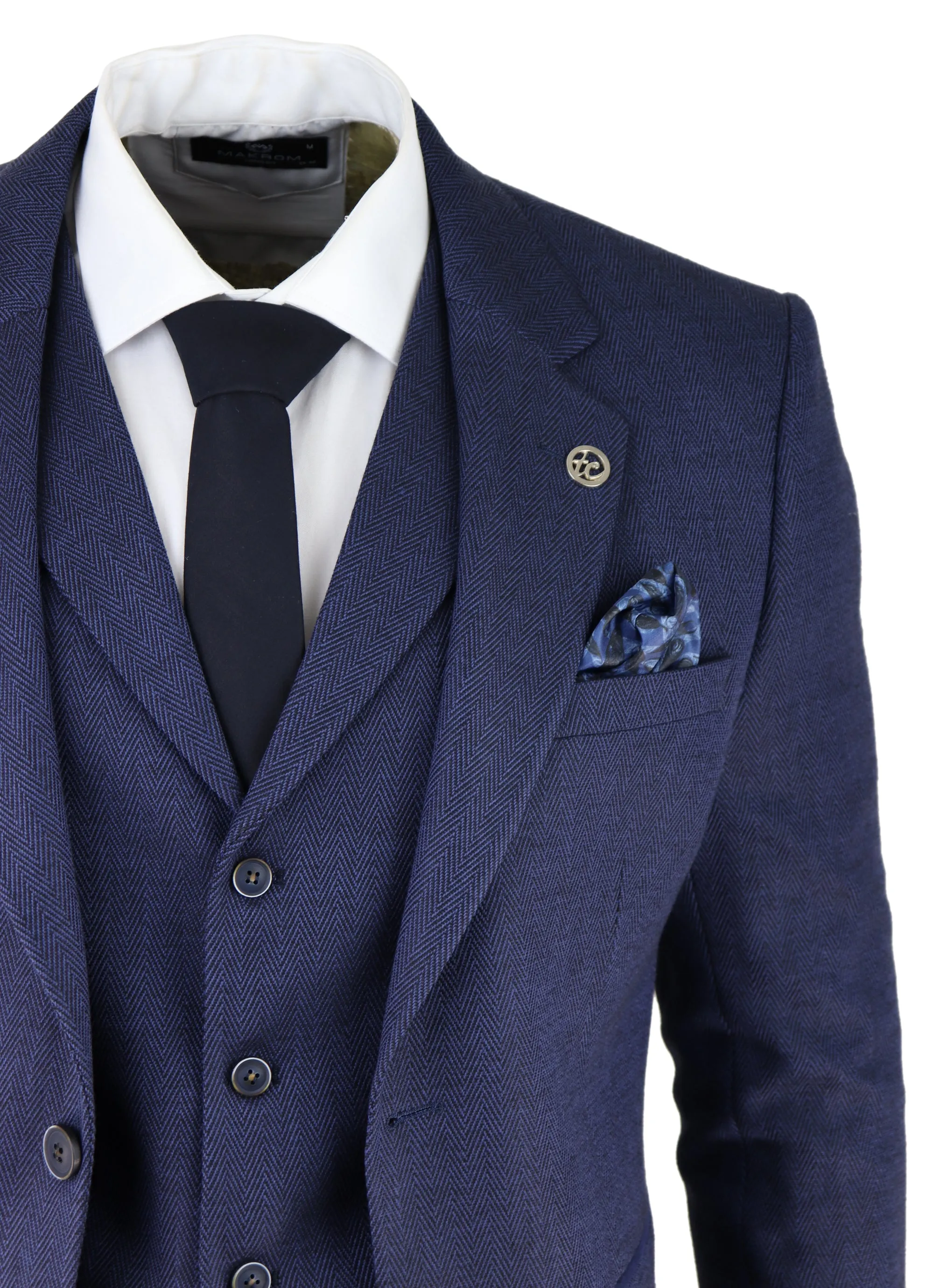 AK-04 Herringbone Tweed 3 Piece Suit