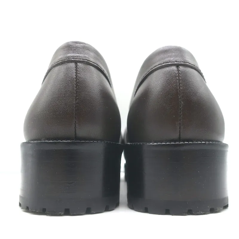 Alexandre Birman Vicky Loafers Dark Brown Leather Size 38.5