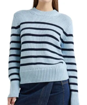 Alise Sweater In Sky Navy Stripe