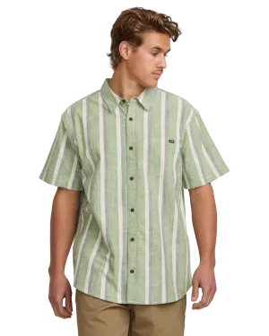 All Day Stripe Shirt in Moss