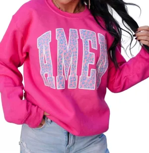Amen Sweatshirt In Pink