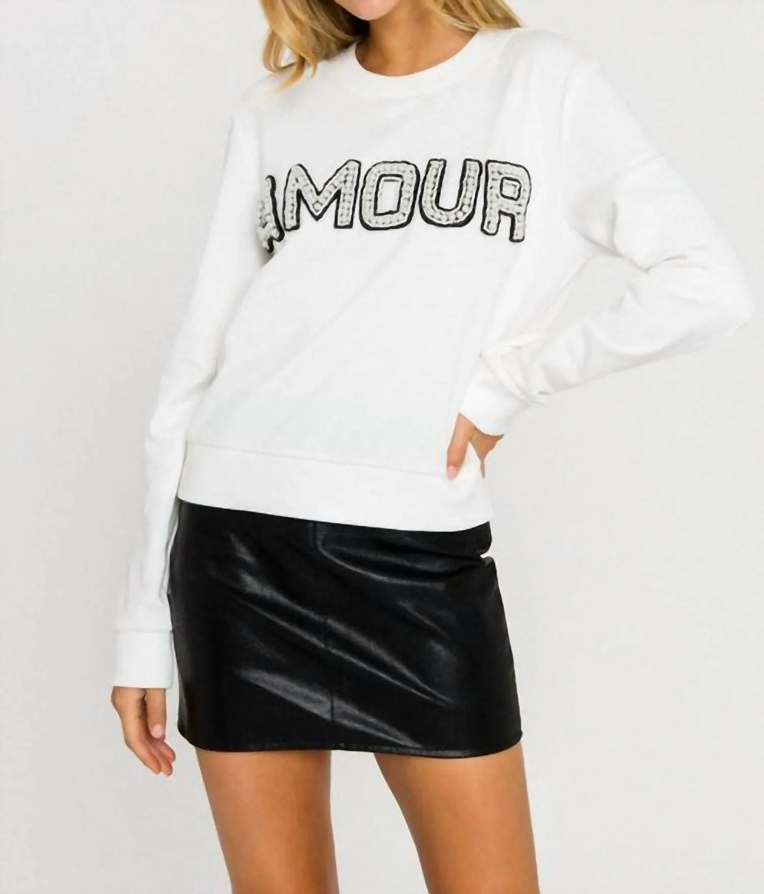 Amour Sweatshirt In White