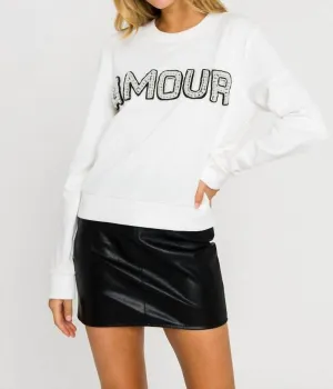 Amour Sweatshirt In White