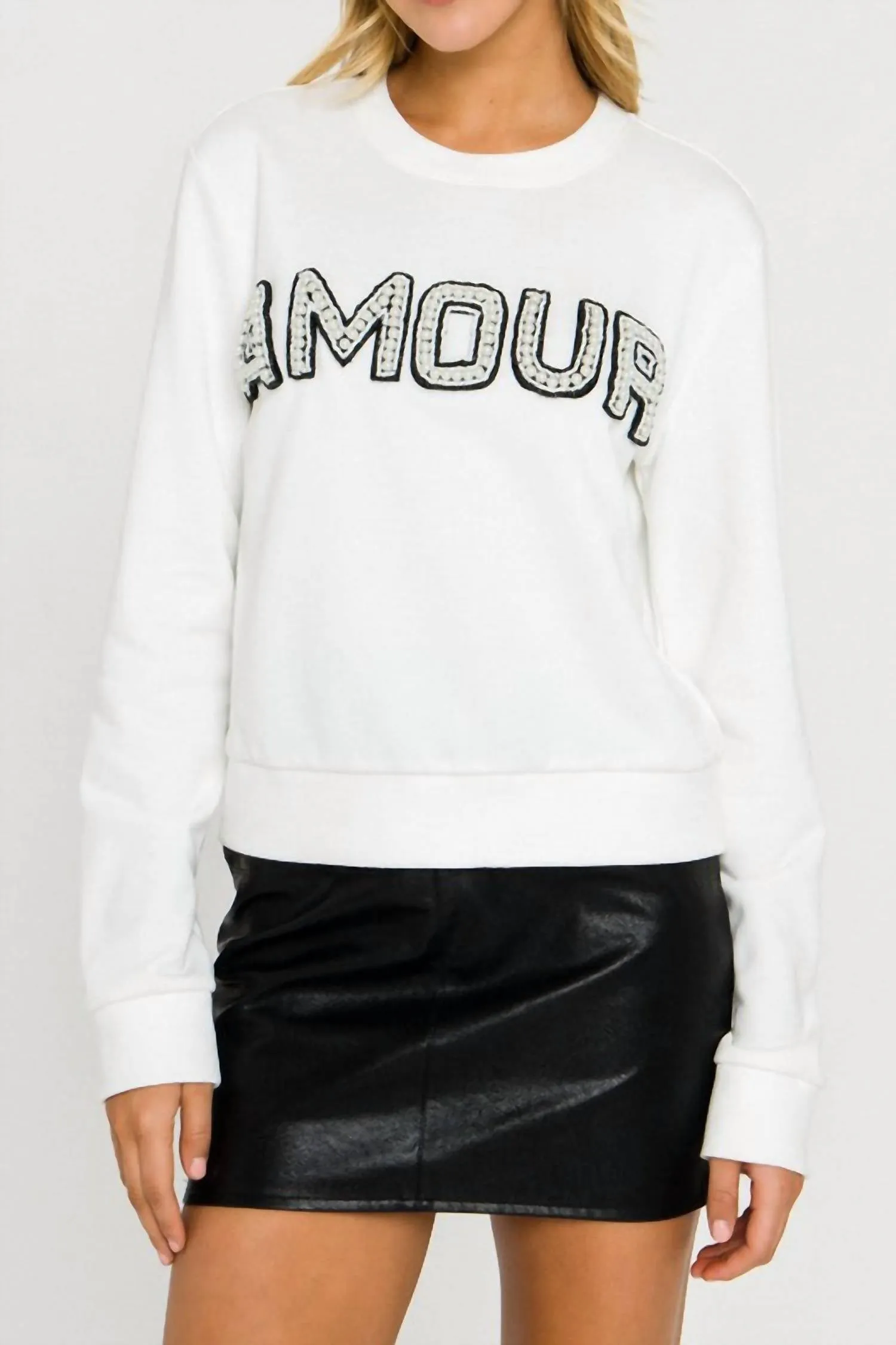 Amour Sweatshirt In White