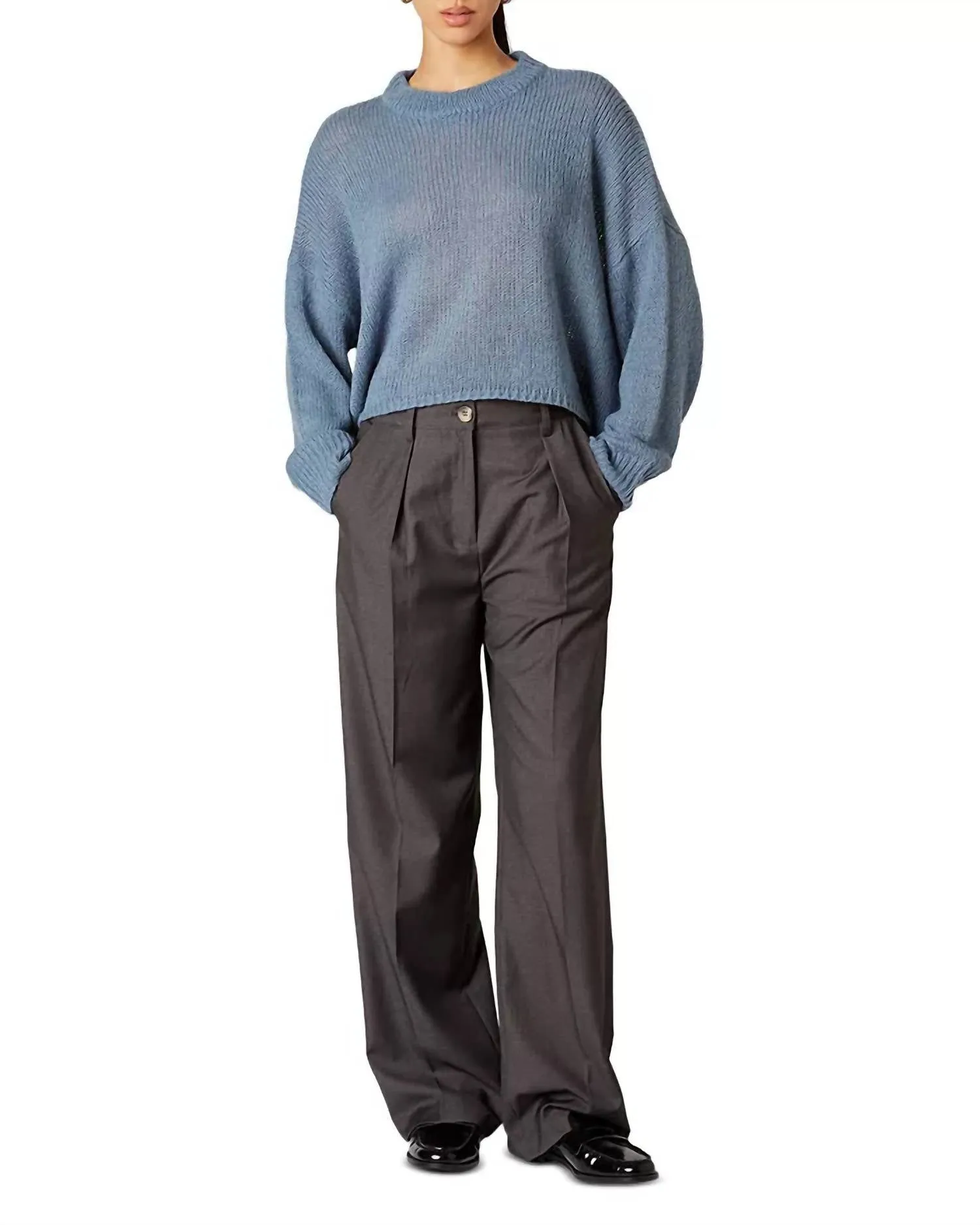 Ariana Sweater In Slate Blue