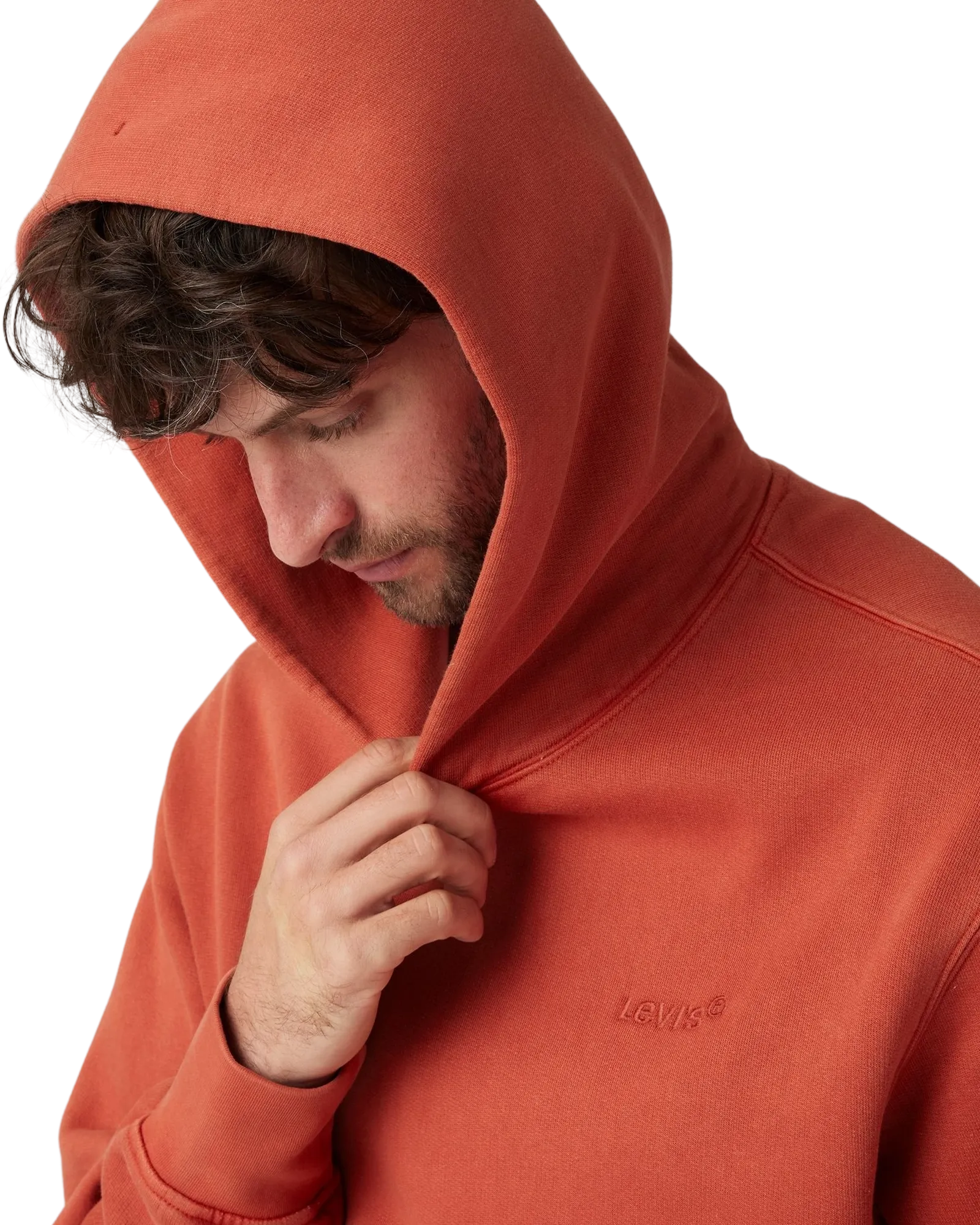 Authentic Hoodie in Garment Dye Ketchup