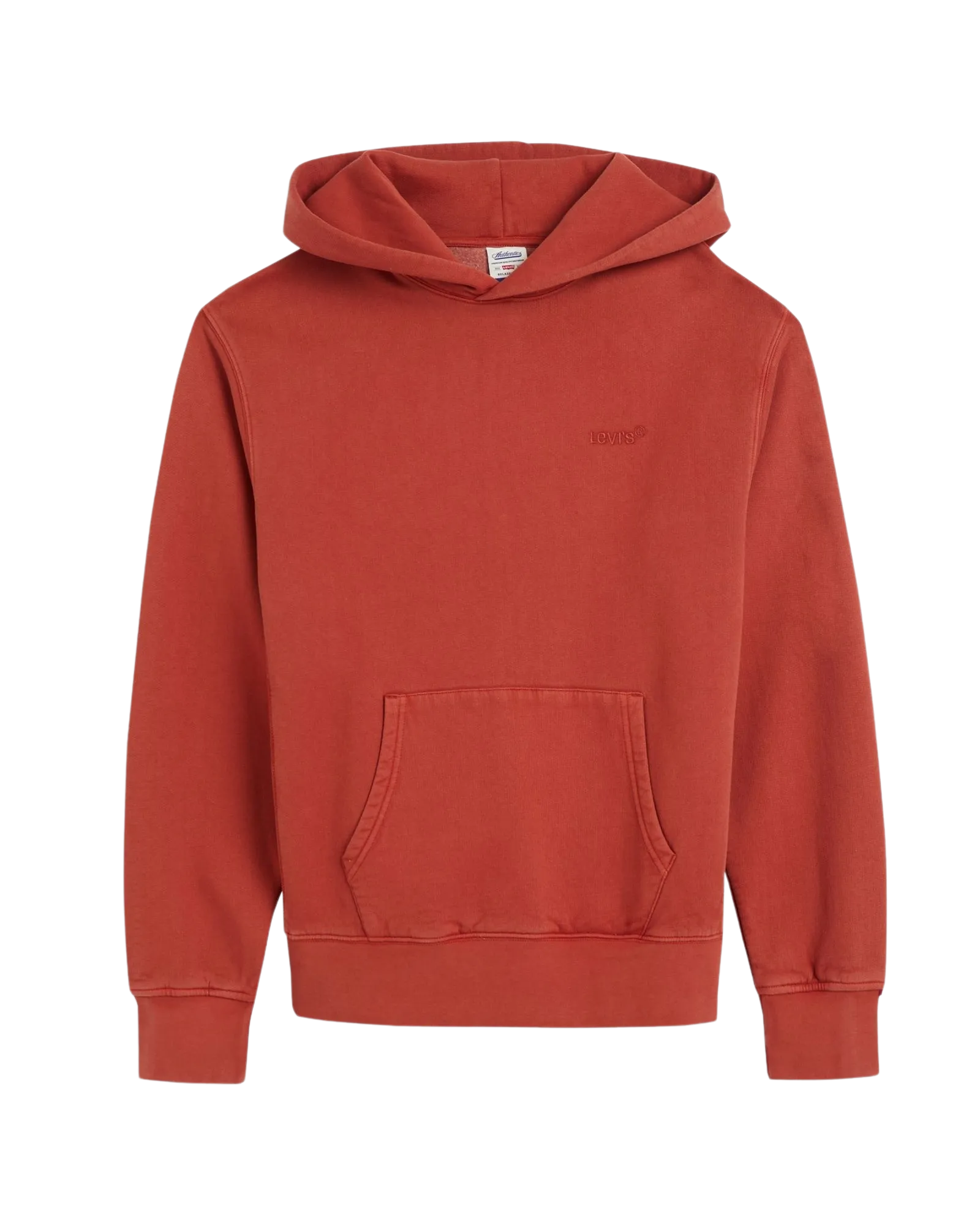 Authentic Hoodie in Garment Dye Ketchup