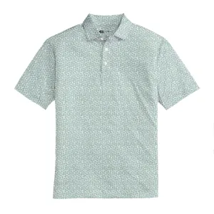 Azalea Printed Performance Polo - Golf Green