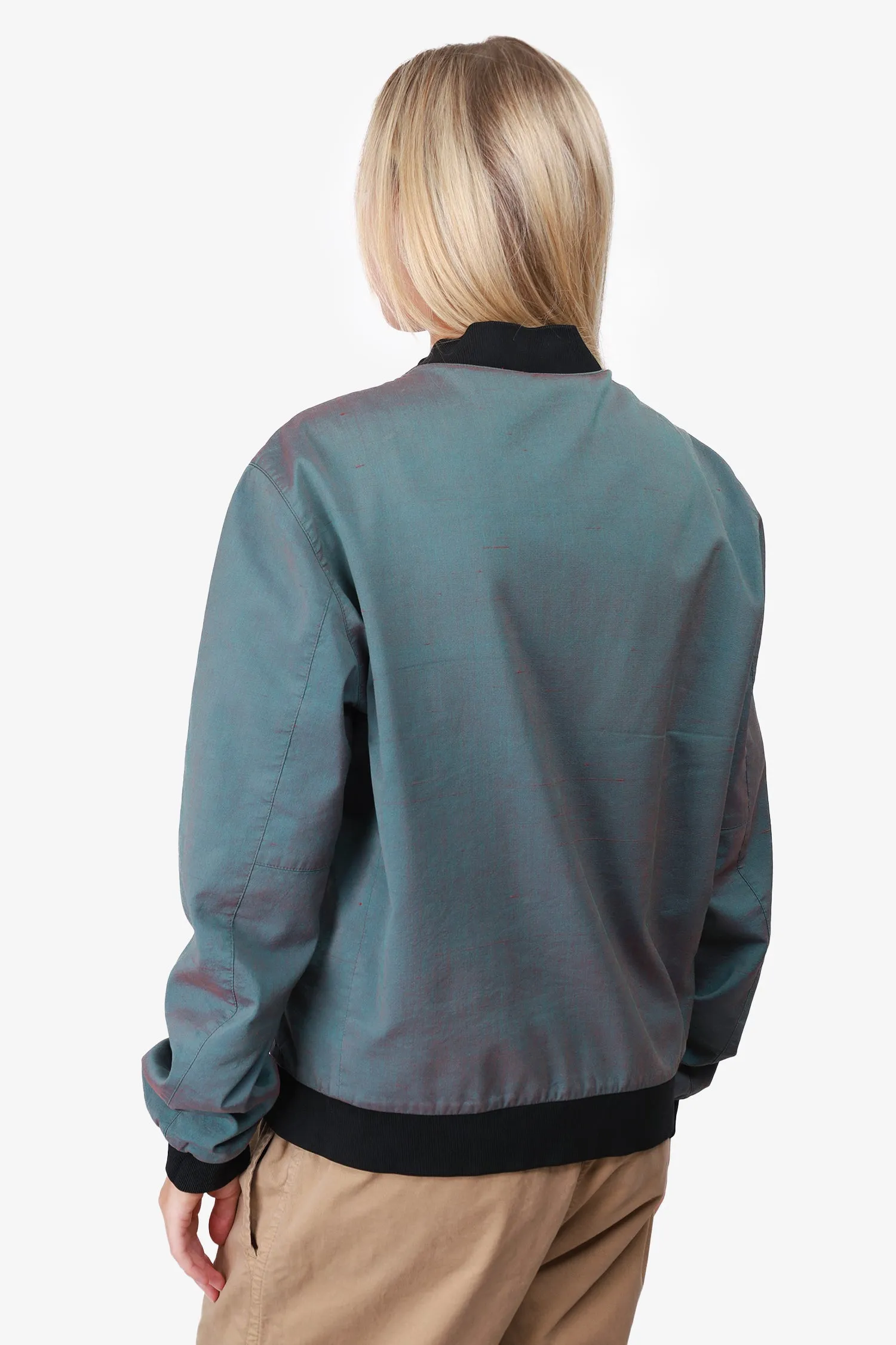 Balenciaga Blue Iridescent Bomber Jacket Size 50 Mens