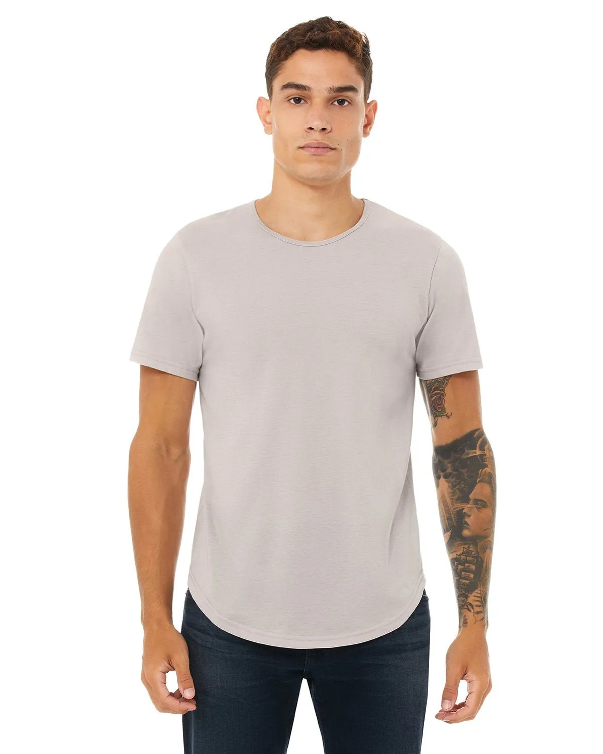 Bella   Canvas 3003C FWD Fashion Men's Curved Hem Short Sleeve T-Shirt