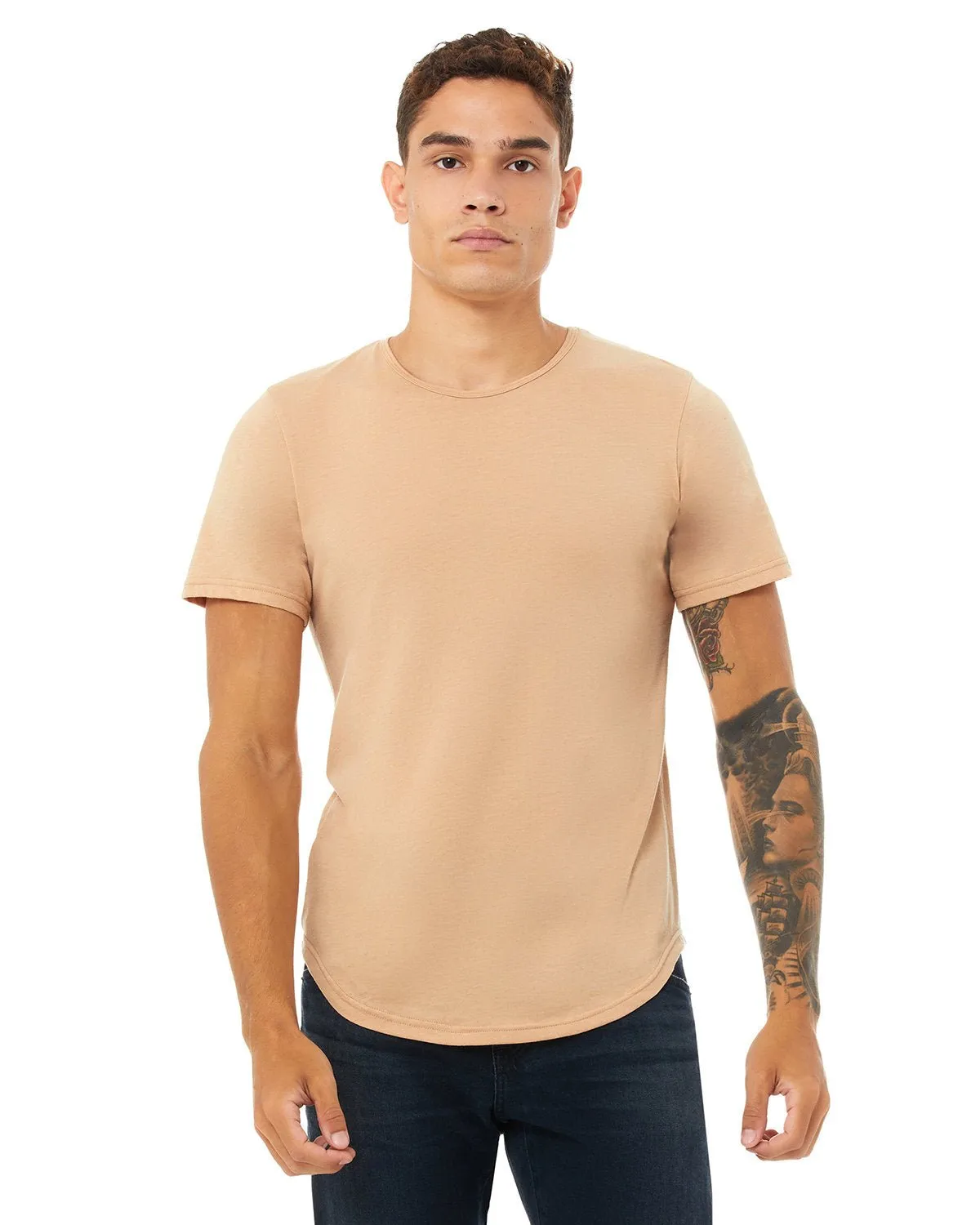 Bella   Canvas 3003C FWD Fashion Men's Curved Hem Short Sleeve T-Shirt