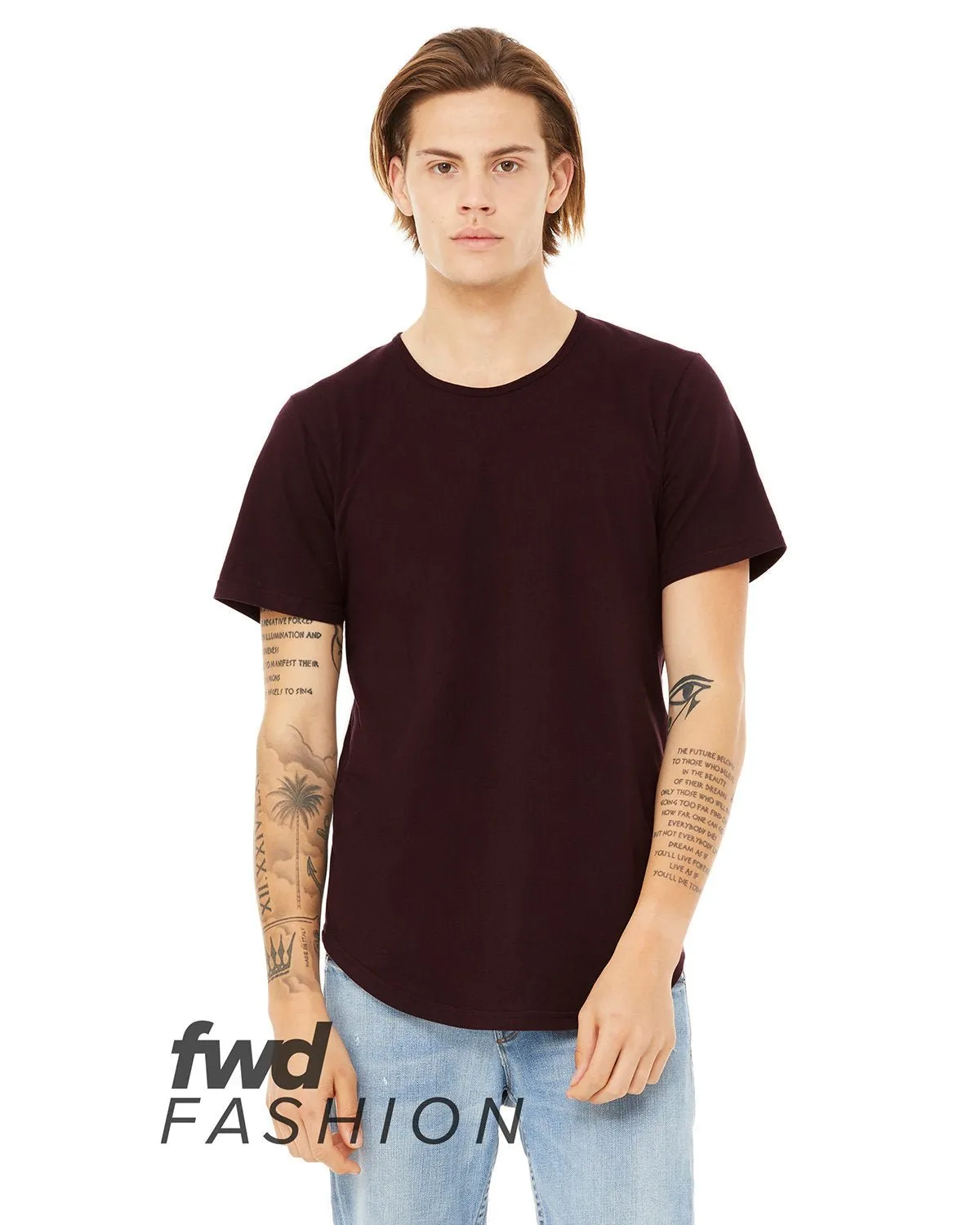 Bella   Canvas 3003C FWD Fashion Men's Curved Hem Short Sleeve T-Shirt