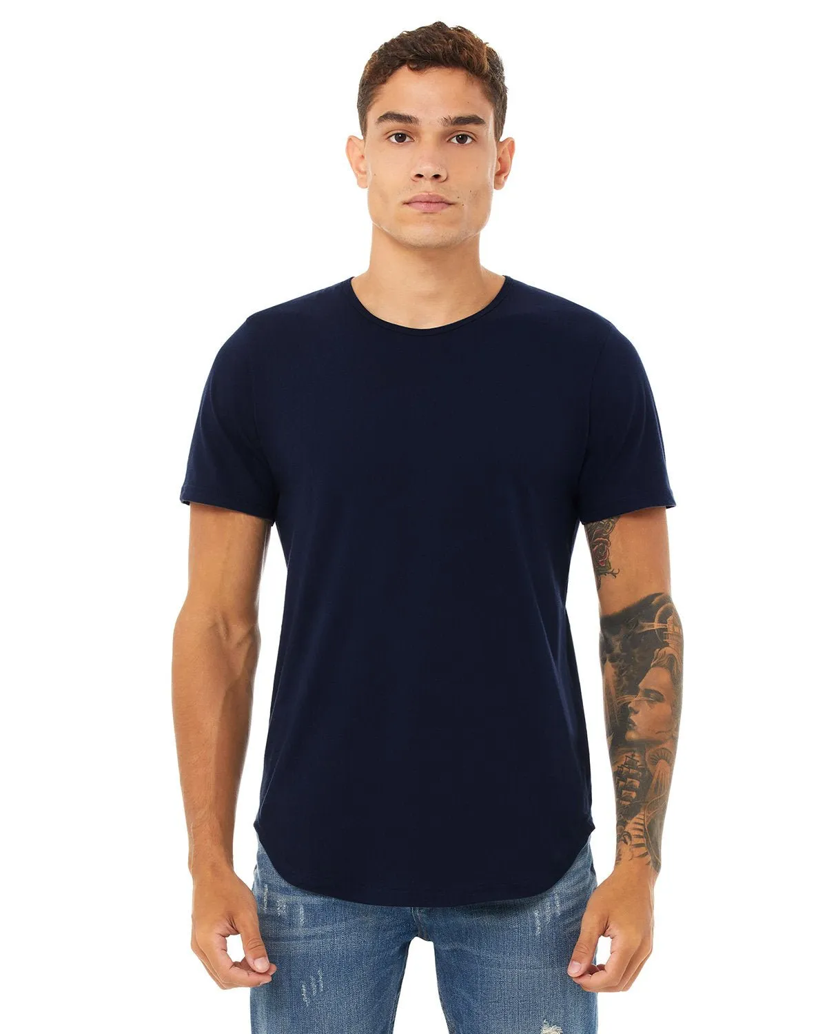 Bella   Canvas 3003C FWD Fashion Men's Curved Hem Short Sleeve T-Shirt