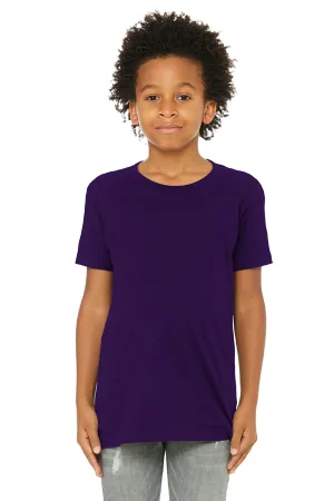 Bella   Canvas Youth Jersey Short Sleeve Crewneck T-Shirt - Team Purple