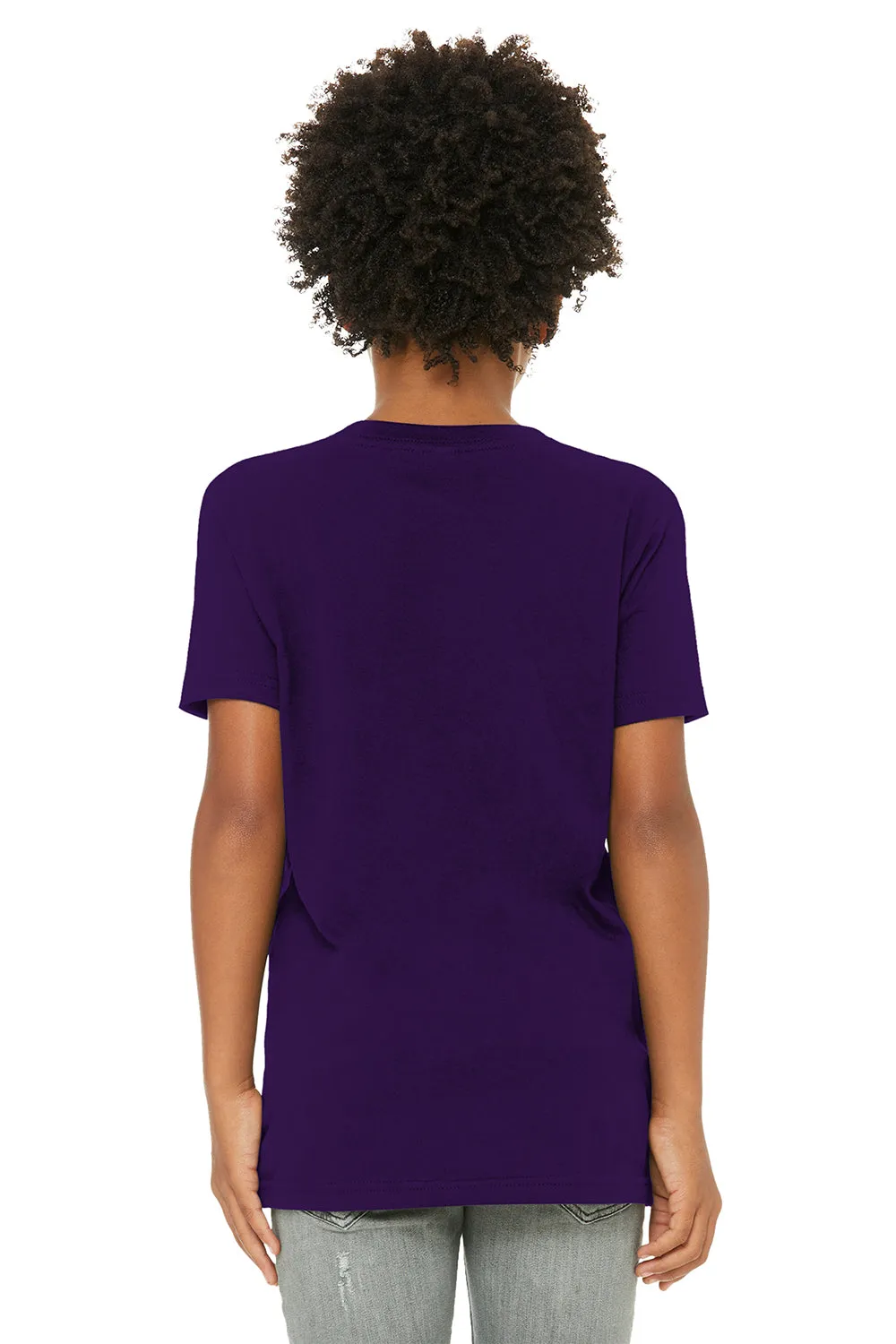 Bella   Canvas Youth Jersey Short Sleeve Crewneck T-Shirt - Team Purple