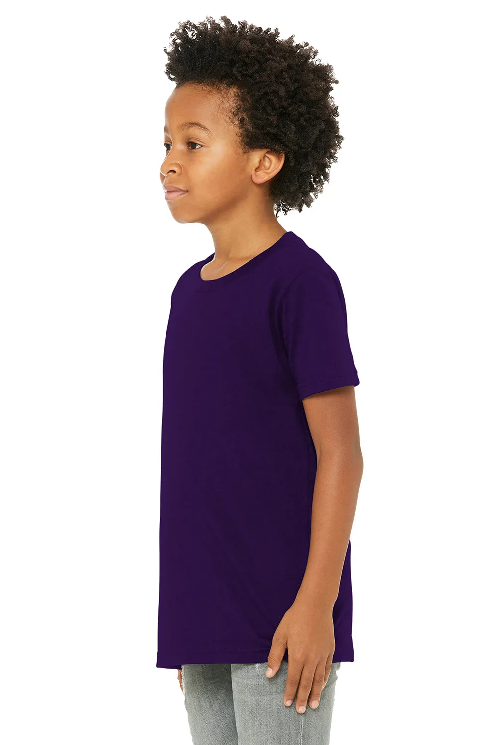 Bella   Canvas Youth Jersey Short Sleeve Crewneck T-Shirt - Team Purple