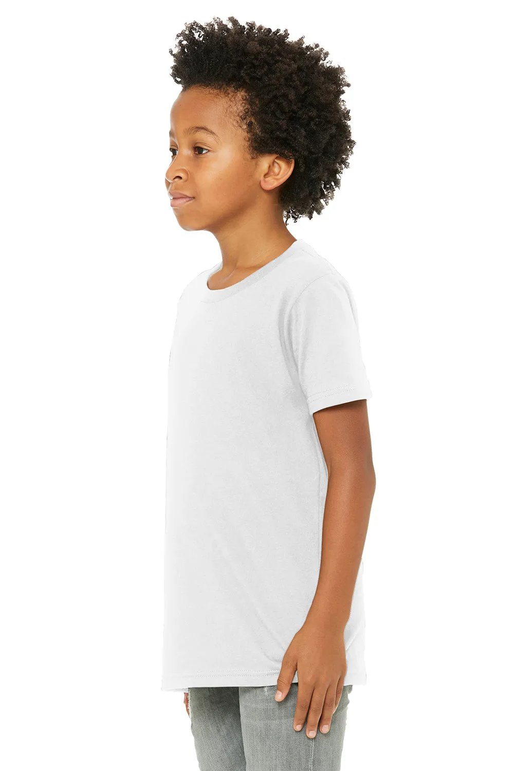 Bella   Canvas Youth Jersey Short Sleeve Crewneck T-Shirt - White