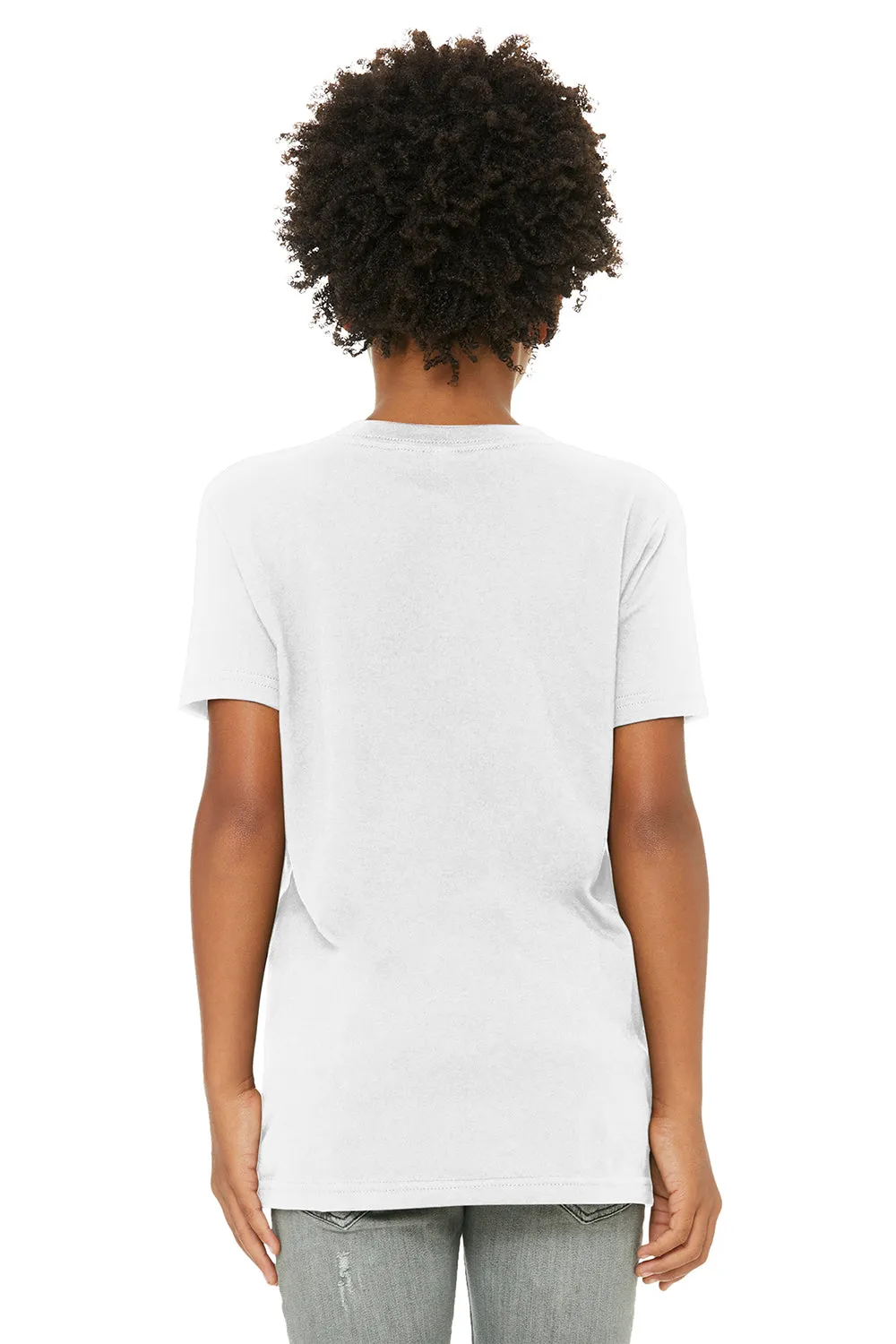 Bella   Canvas Youth Jersey Short Sleeve Crewneck T-Shirt - White