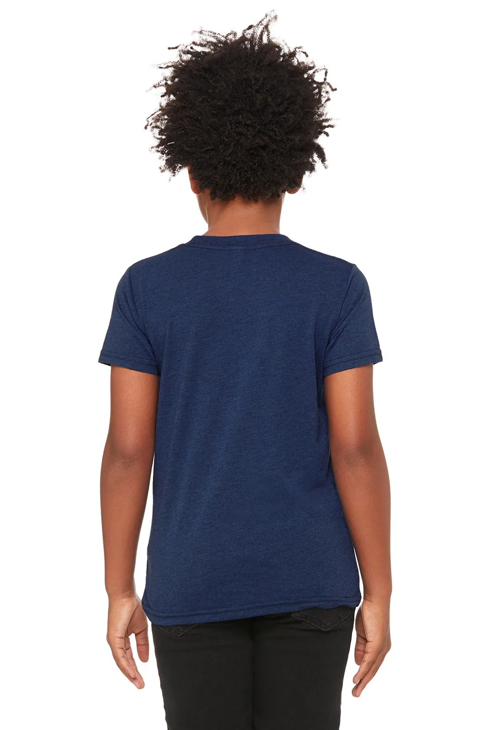 Bella   Canvas Youth Short Sleeve Crewneck T-Shirt - Navy Blue
