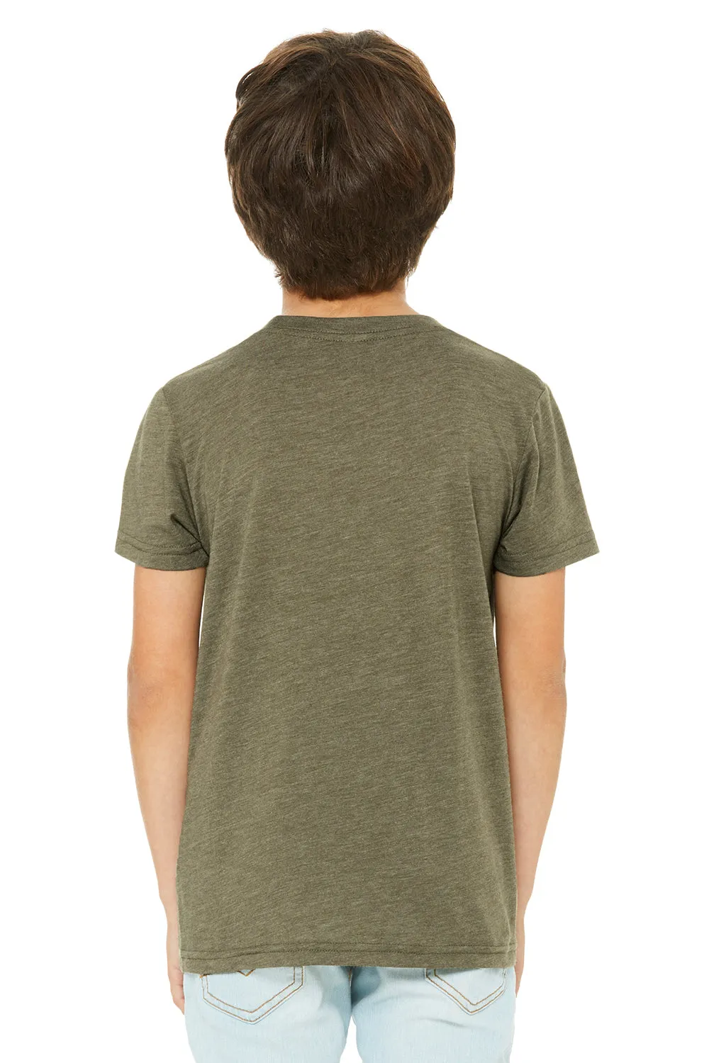 Bella   Canvas Youth Short Sleeve Crewneck T-Shirt - Olive Green