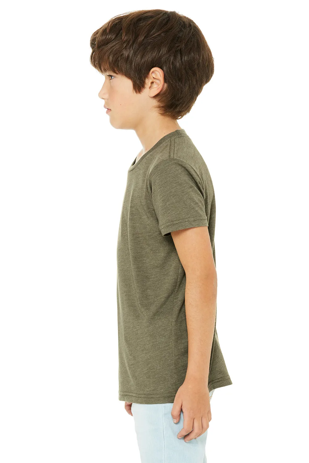 Bella   Canvas Youth Short Sleeve Crewneck T-Shirt - Olive Green