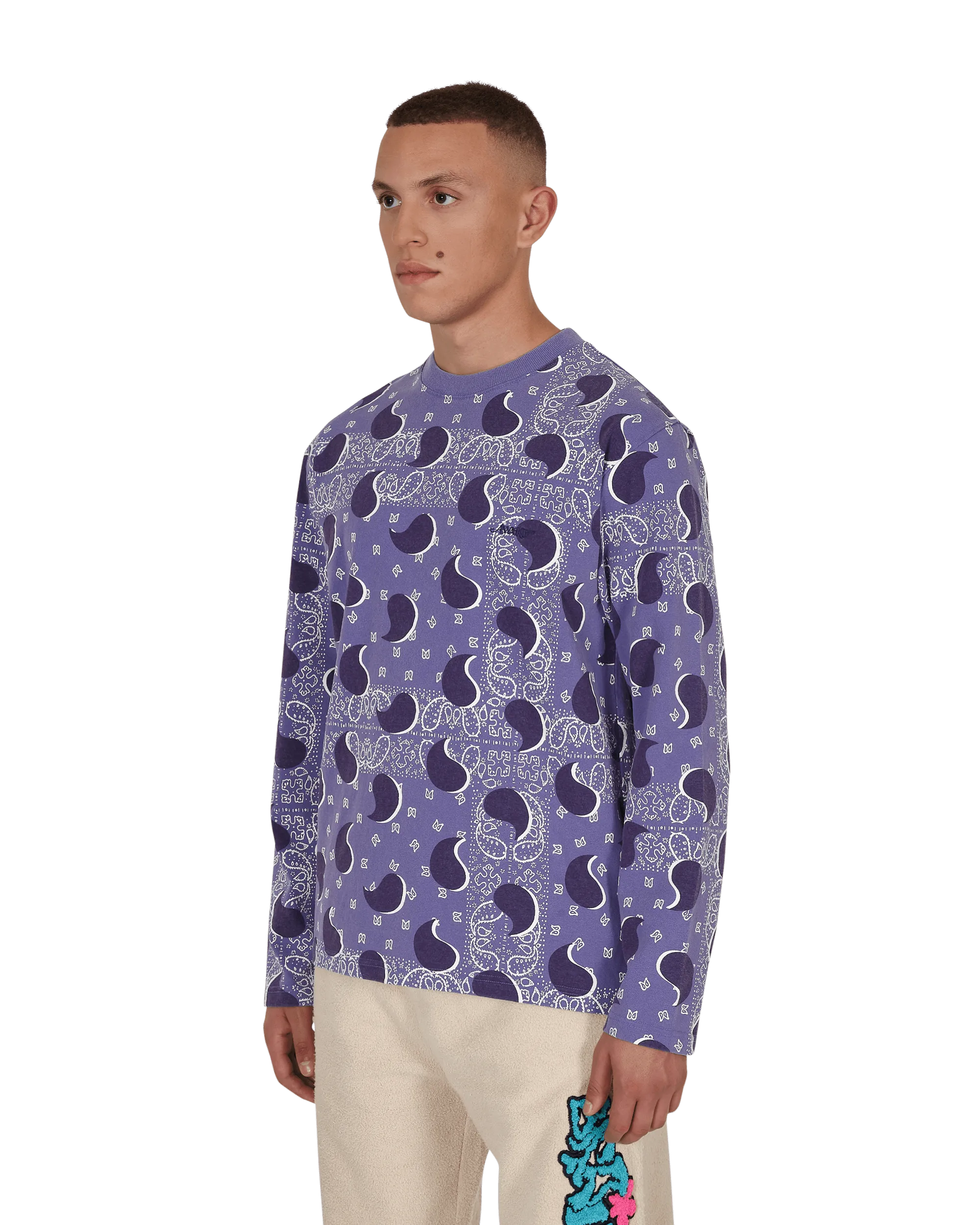 Big Paisley Longsleeve T-Shirt Blue