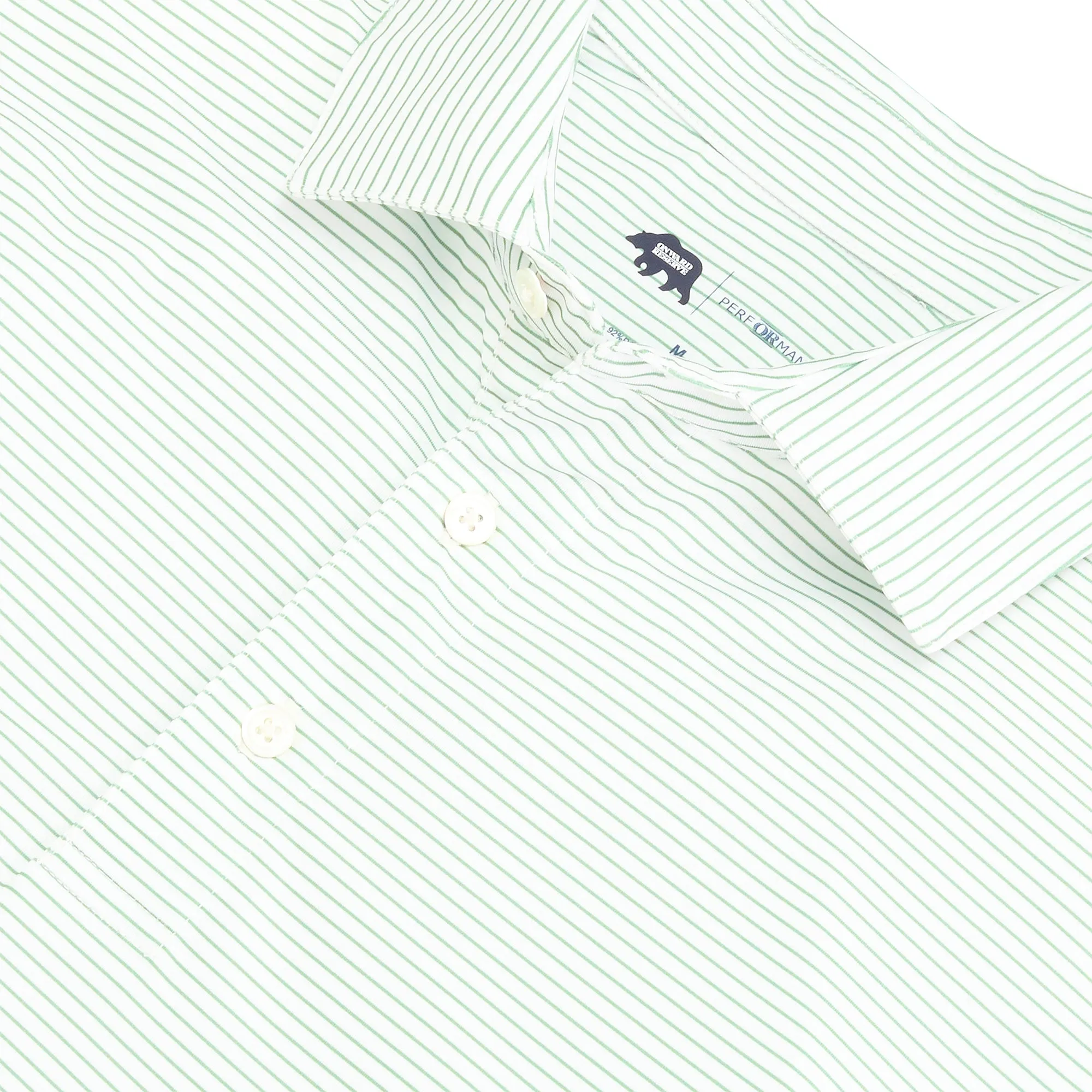 Birdie Stripe Performance Polo - Shale Green