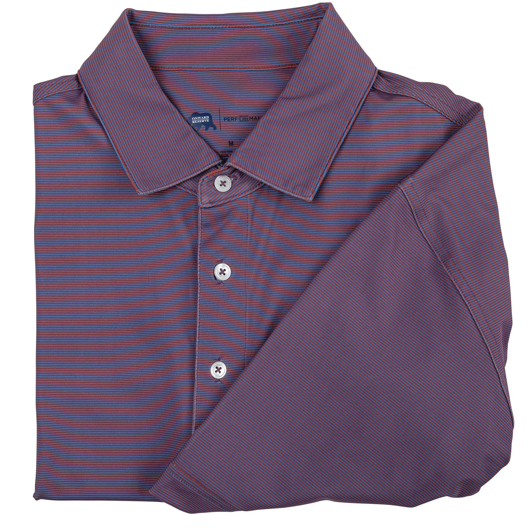 Blade Stripe Performance Polo - Autumn Glaze/Marina
