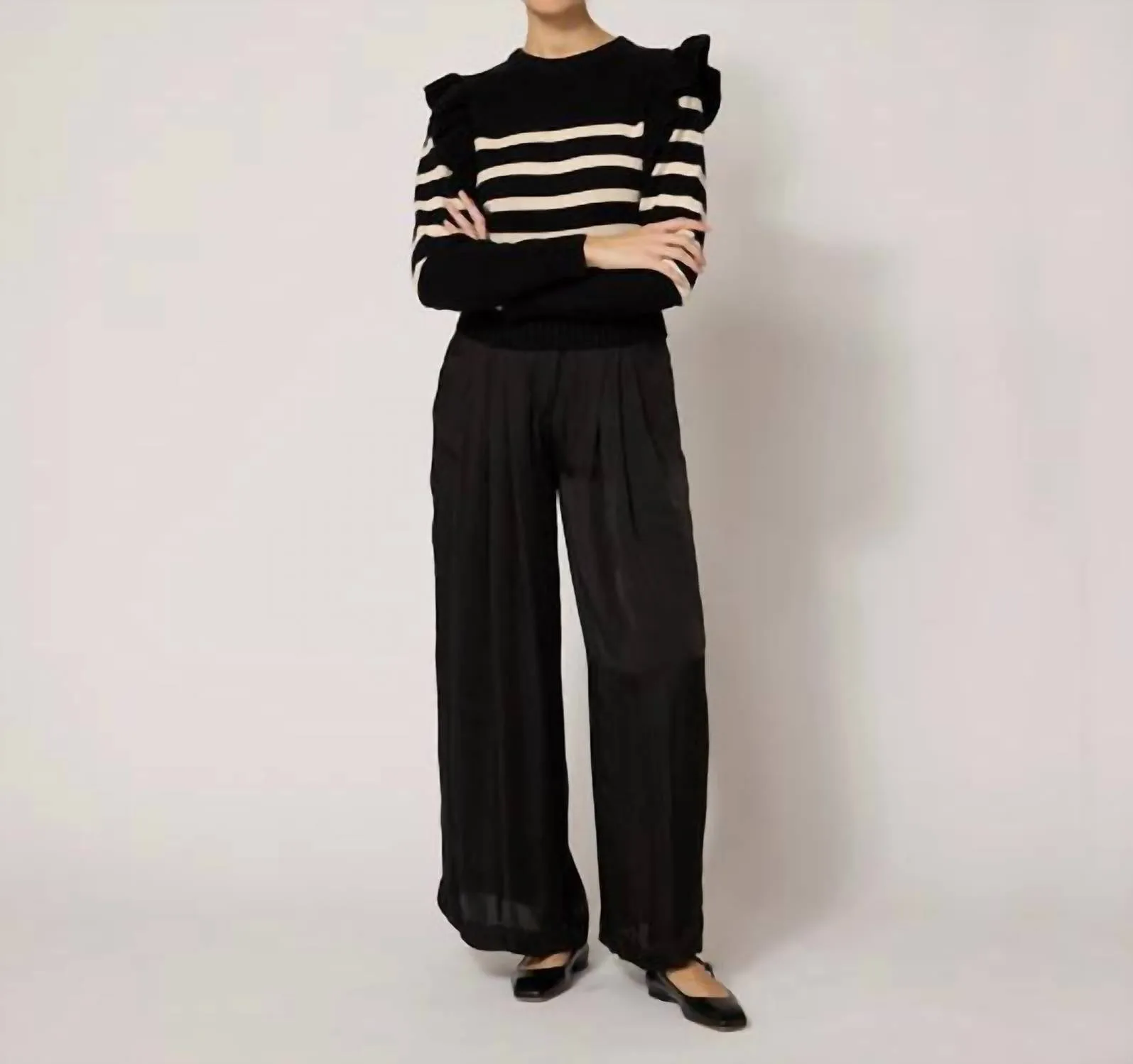Blair Sweater In Black/ivory