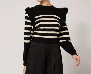 Blair Sweater In Black/ivory