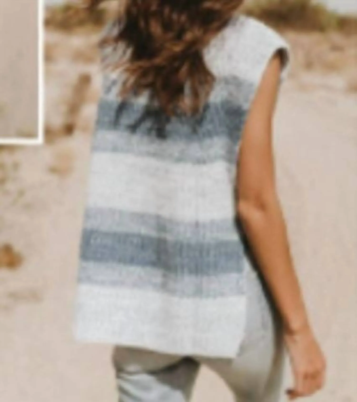Blue Stripe Sweater Tank