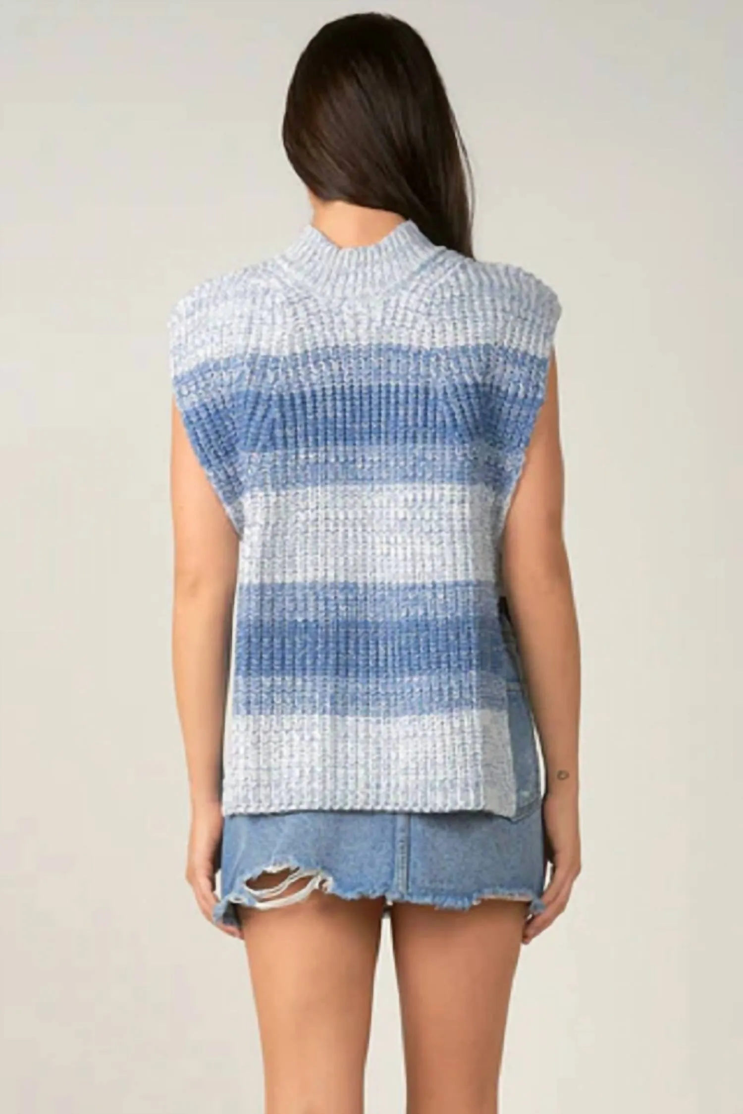 Blue Stripe Sweater Tank