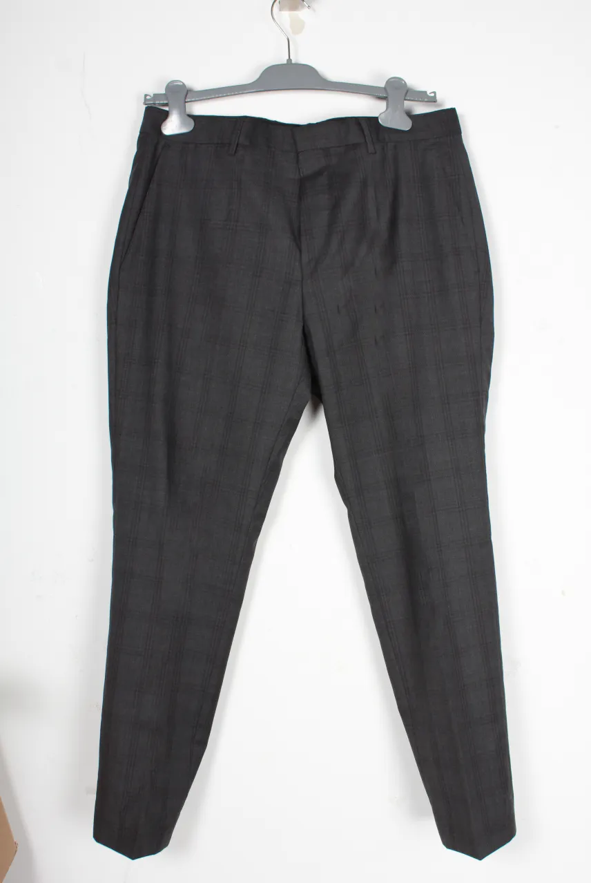 Boss by Hugo Boss Plaid Tailored Blazer and Trouser Suit Set in Grey Wool