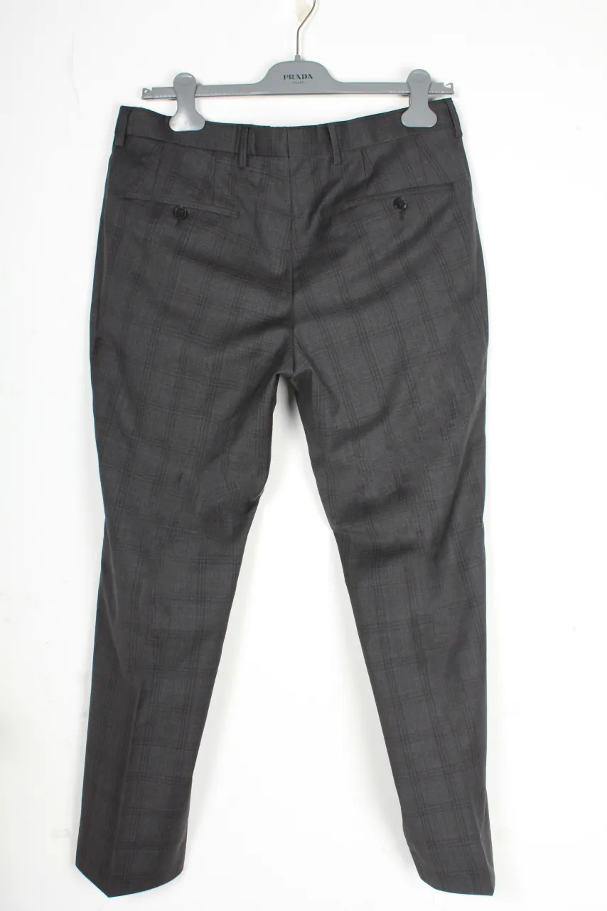 Boss by Hugo Boss Plaid Tailored Blazer and Trouser Suit Set in Grey Wool