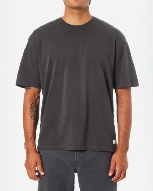 Box Fit Heritage T-Shirt in Black Wash Pigment Dye