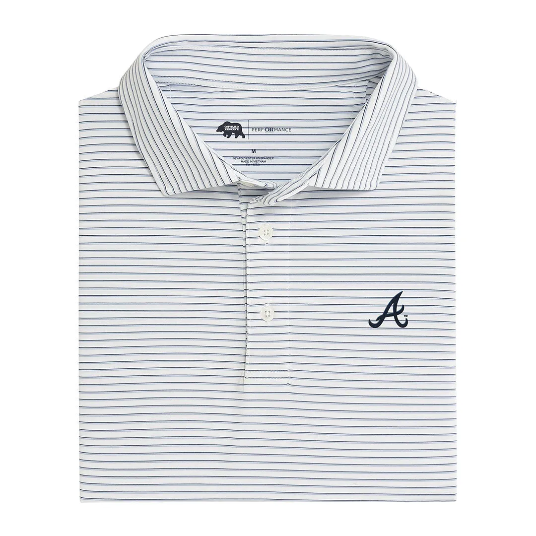 Braves Scout Stripe Performance Polo - True Navy