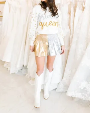 Bridal Sweater In Silver And Gold