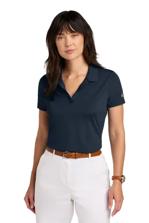 Brooks Brothers Womens Moisture Wicking Pique Mesh Short Sleeve Polo Shirt - Navy Blue Blazer