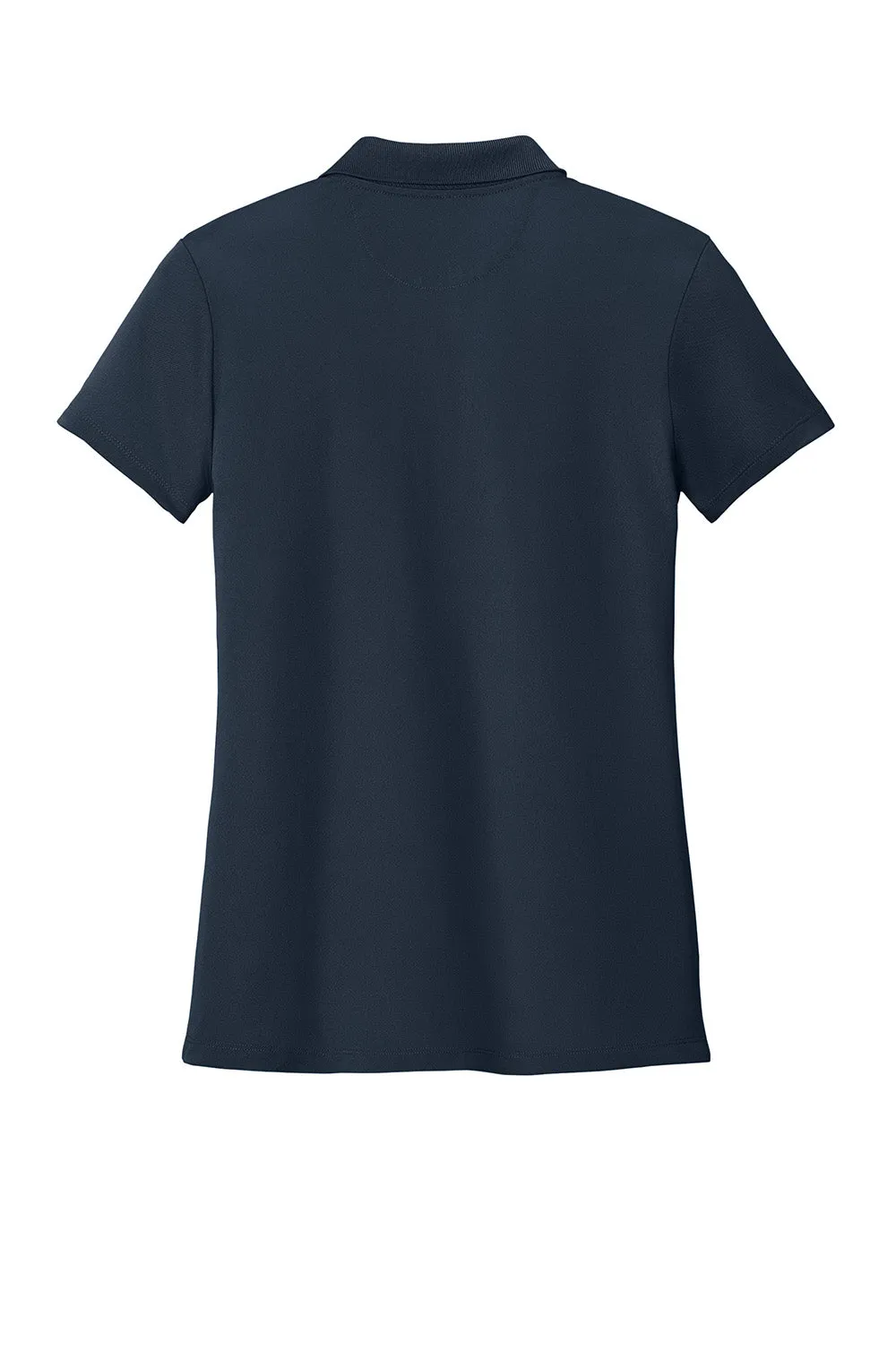 Brooks Brothers Womens Moisture Wicking Pique Mesh Short Sleeve Polo Shirt - Navy Blue Blazer