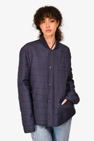 Brunello Cucinelli Blue Quilted Bomber Jacket Size XL Mens