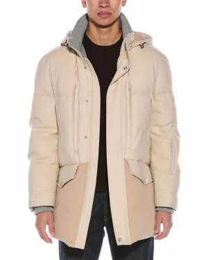 Brunello Cucinelli mens  Wool, Silk, & Cashmere-Blend Down Coat, m