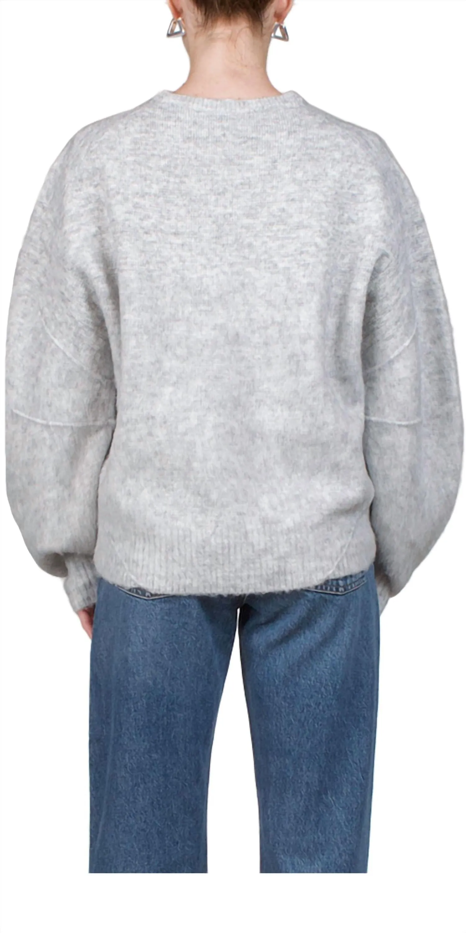 Brushed Apex Sweater In Grey