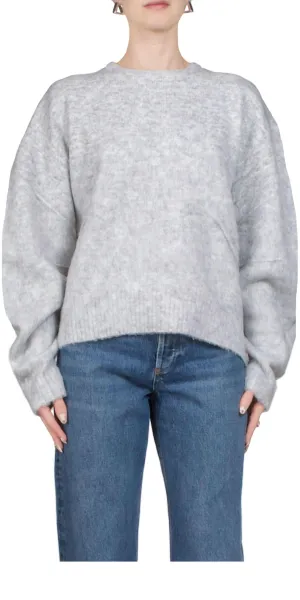 Brushed Apex Sweater In Grey