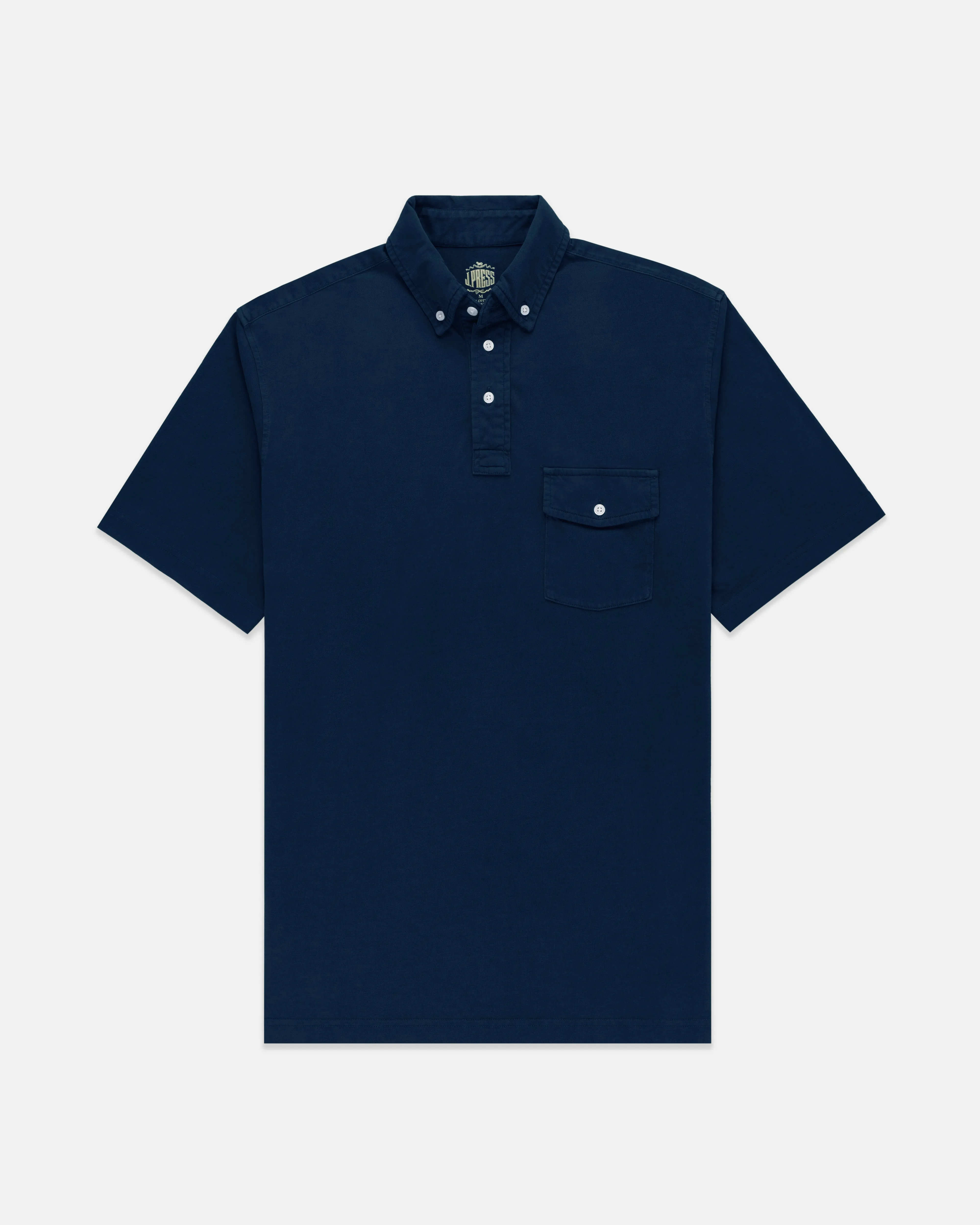 BUTTON DOWN COLLAR POLO SHIRT - BLUE