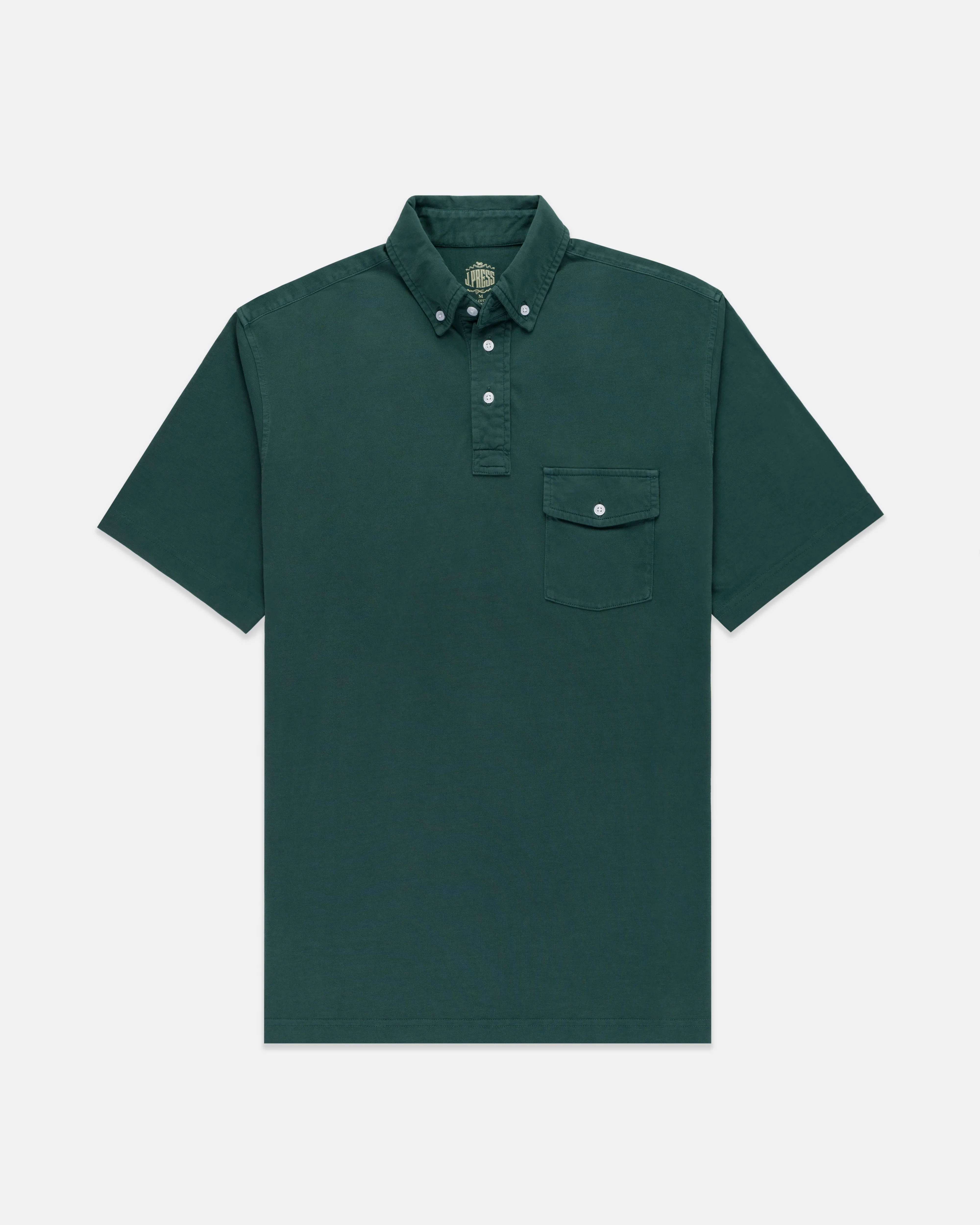 BUTTON DOWN COLLAR POLO SHIRT - GREEN