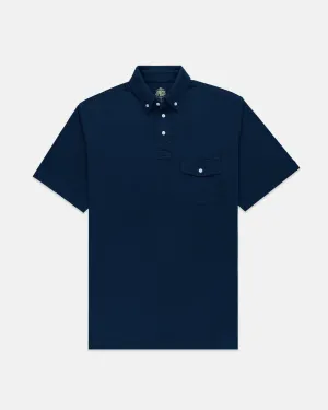 BUTTON DOWN COLLAR POLO SHIRT - NAVY