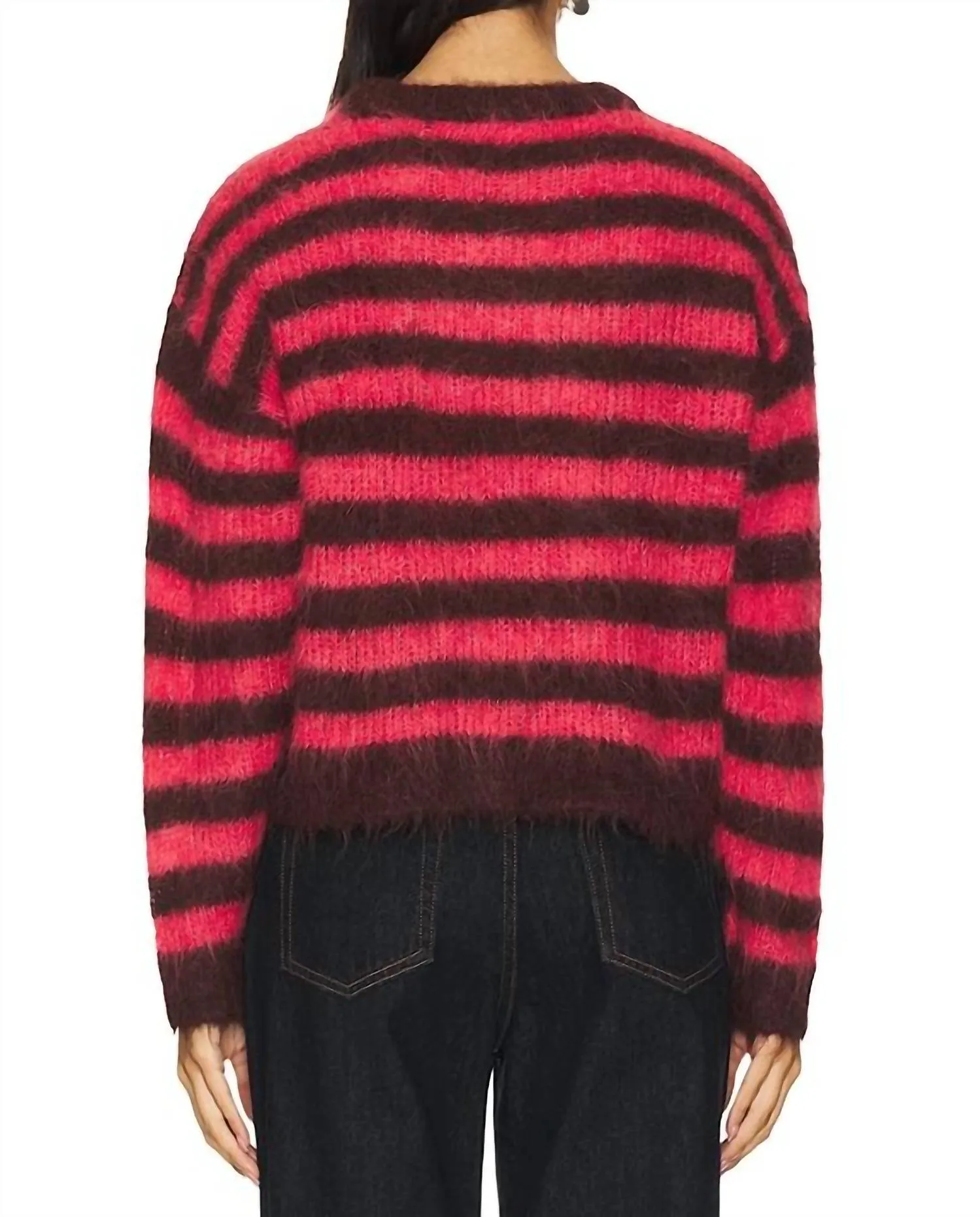 Bymi Pullover Sweater In Bordeaux Hortensia