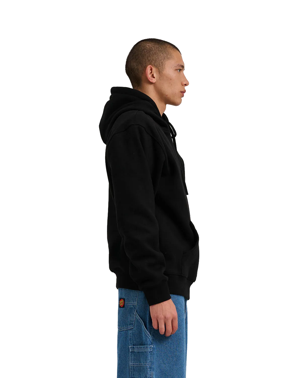 Carved MFG Front Hoodie in Black