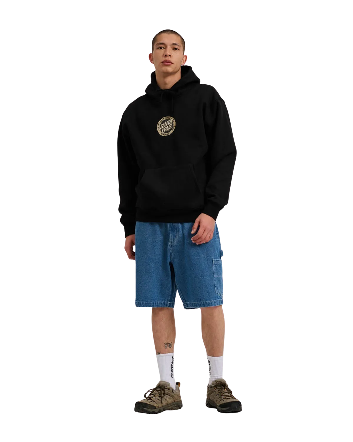 Carved MFG Front Hoodie in Black